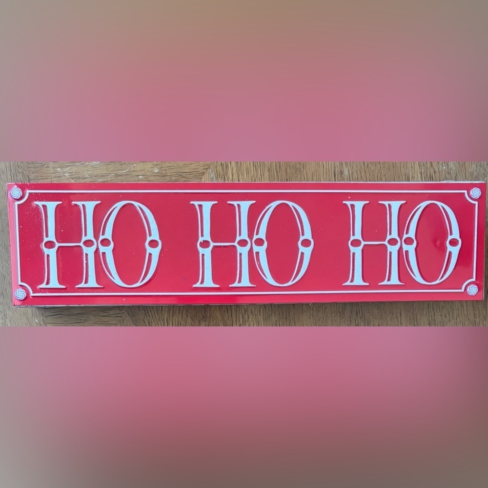 NWT Christmas Xmas βHo ho hoβ free standing sign decor